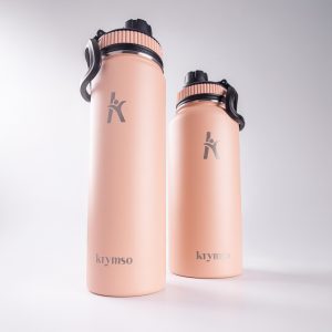 Water Bottle, Insulated Thermos Flask 950ml<span> - </span>Peach Pink