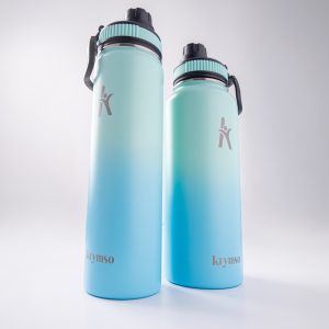 Water Bottle, Insulated Thermos Flask 950ml<span> - </span>Aqua Sky