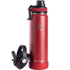 Water Bottle, Insulated Thermos Flask 650ml<span> - </span>Crimson Red