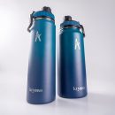 Water Bottle, Insulated Thermos Flask 650ml - Dark Night