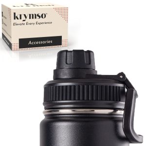 Water Bottle Lid Replacement Cap<span> - </span>Colored Lid, Black