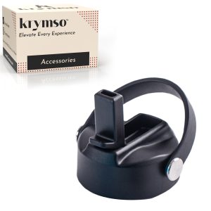 Water Bottle Lid Replacement Cap<span> - </span>Straw Cap, Black