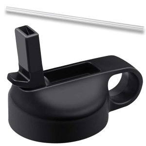 Water Bottle Lid Replacement Cap<span> - </span>Straw Lid, Black